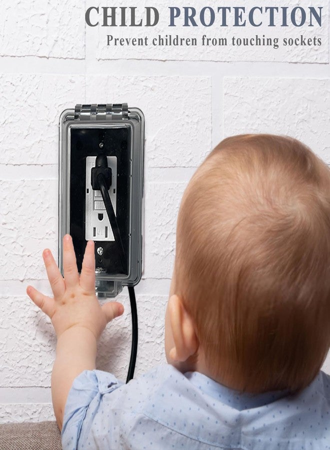 PILISPARK Baby Safety Outlet Cover Box-Key Lock for Much Better Toddler Proofing, Easier Operation, Simple 4 Step Install with Included Screws,Provides Extra Space Inside for Plugs,Adapters - Image 2